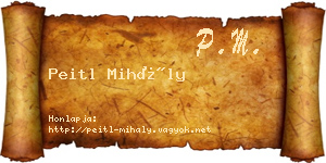 Peitl Mihály névjegykártya